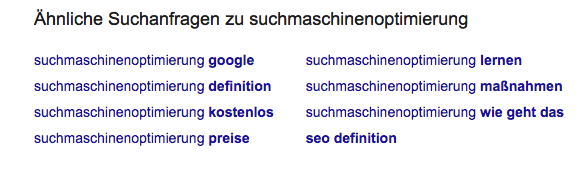 Ähnliche-Suchanfragen